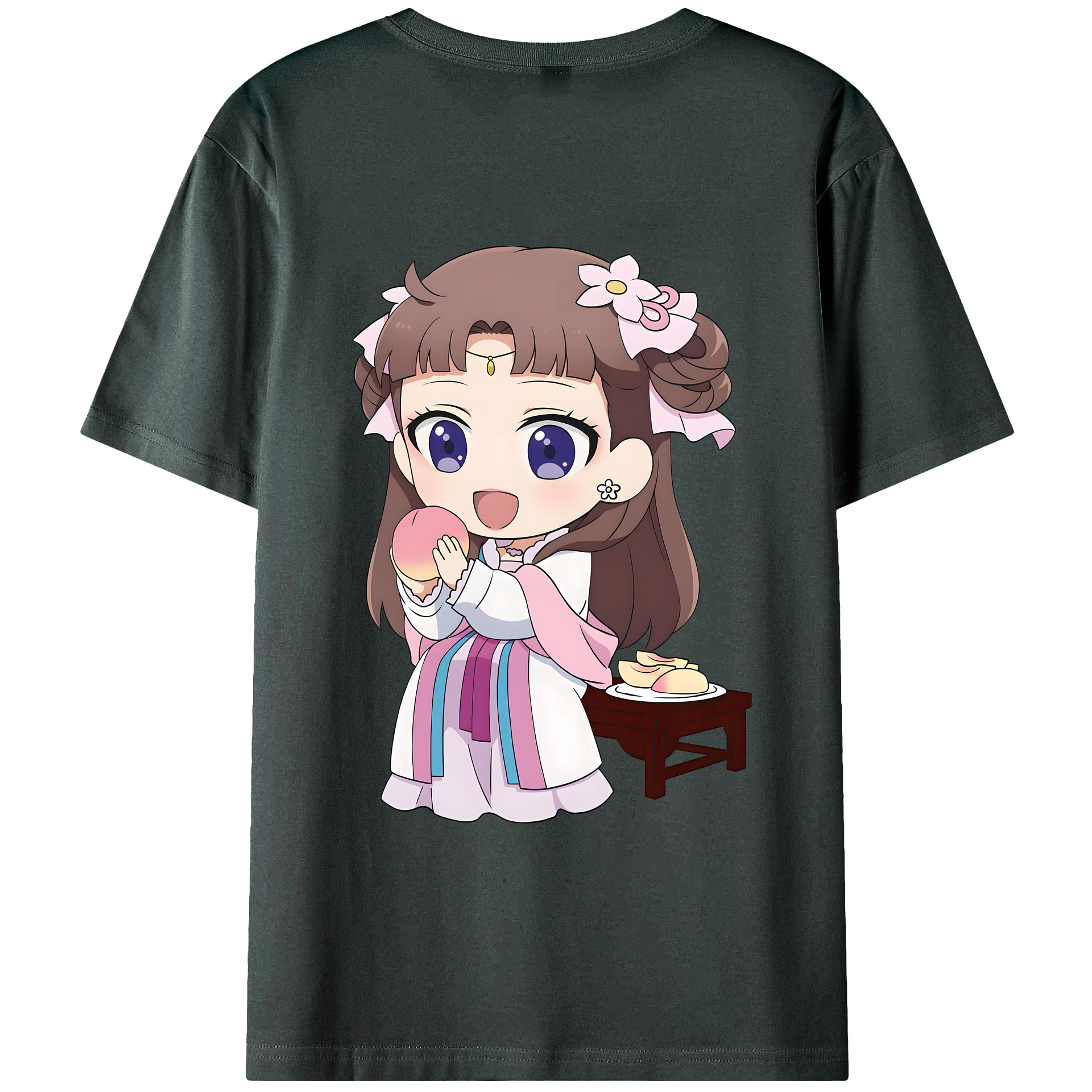 （画像用） 薬屋のひとりごと The Apothecary Diaries 綿100％ メンズ半袖Tシャツ（バックプリント） 通気性